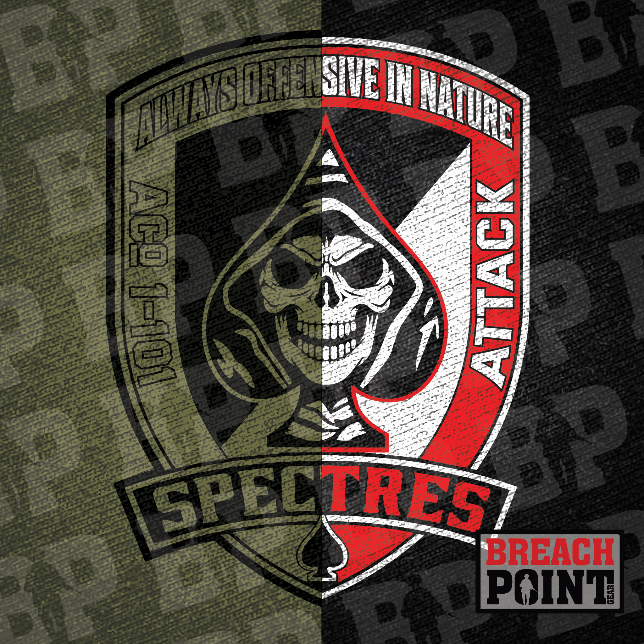 "SPECTRES" A/1-101st Combat Aviation Battalion - T-Shirt (B137-2)