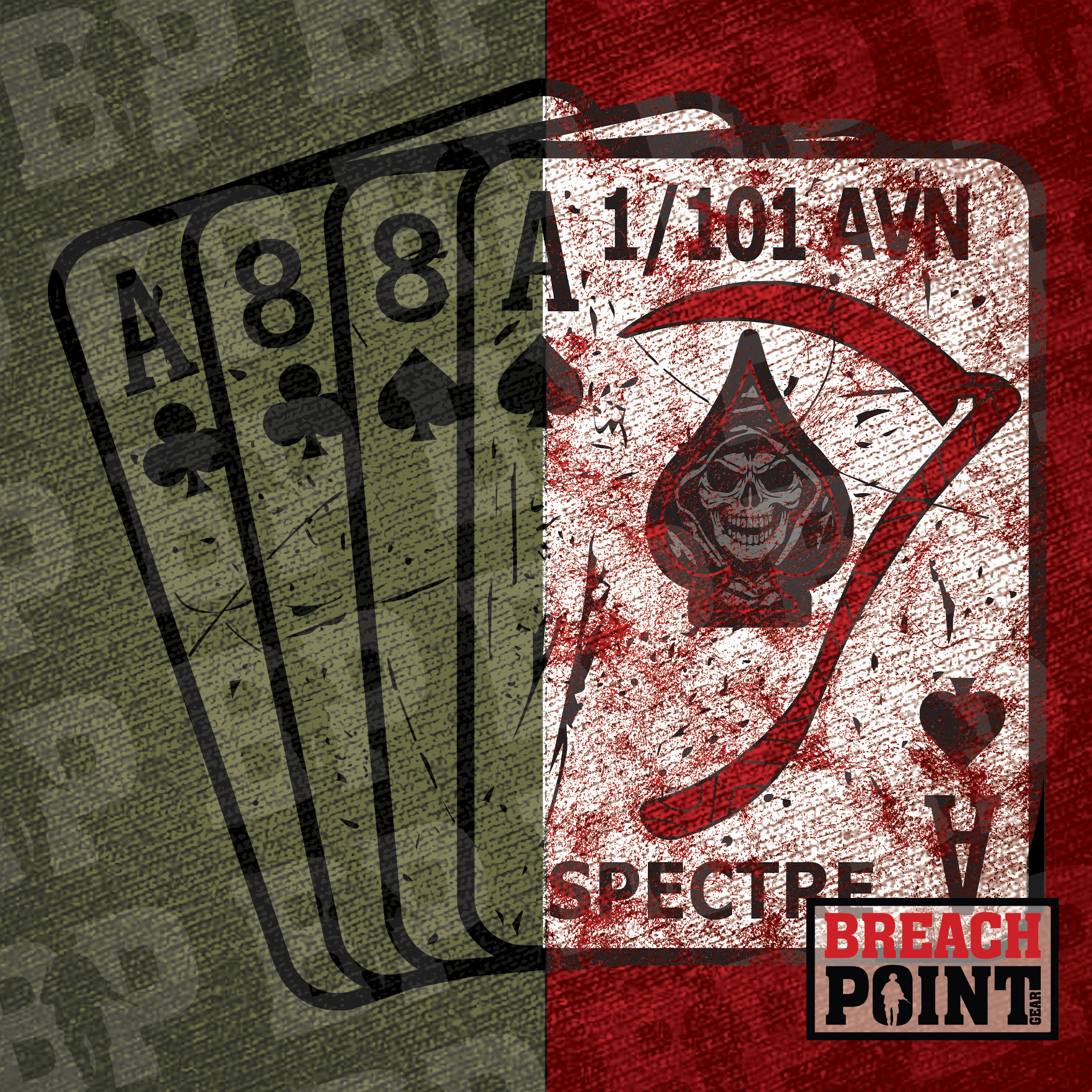 "SPECTRES" A/1-101st Combat Aviation Battalion - Military Tee (B137-1)