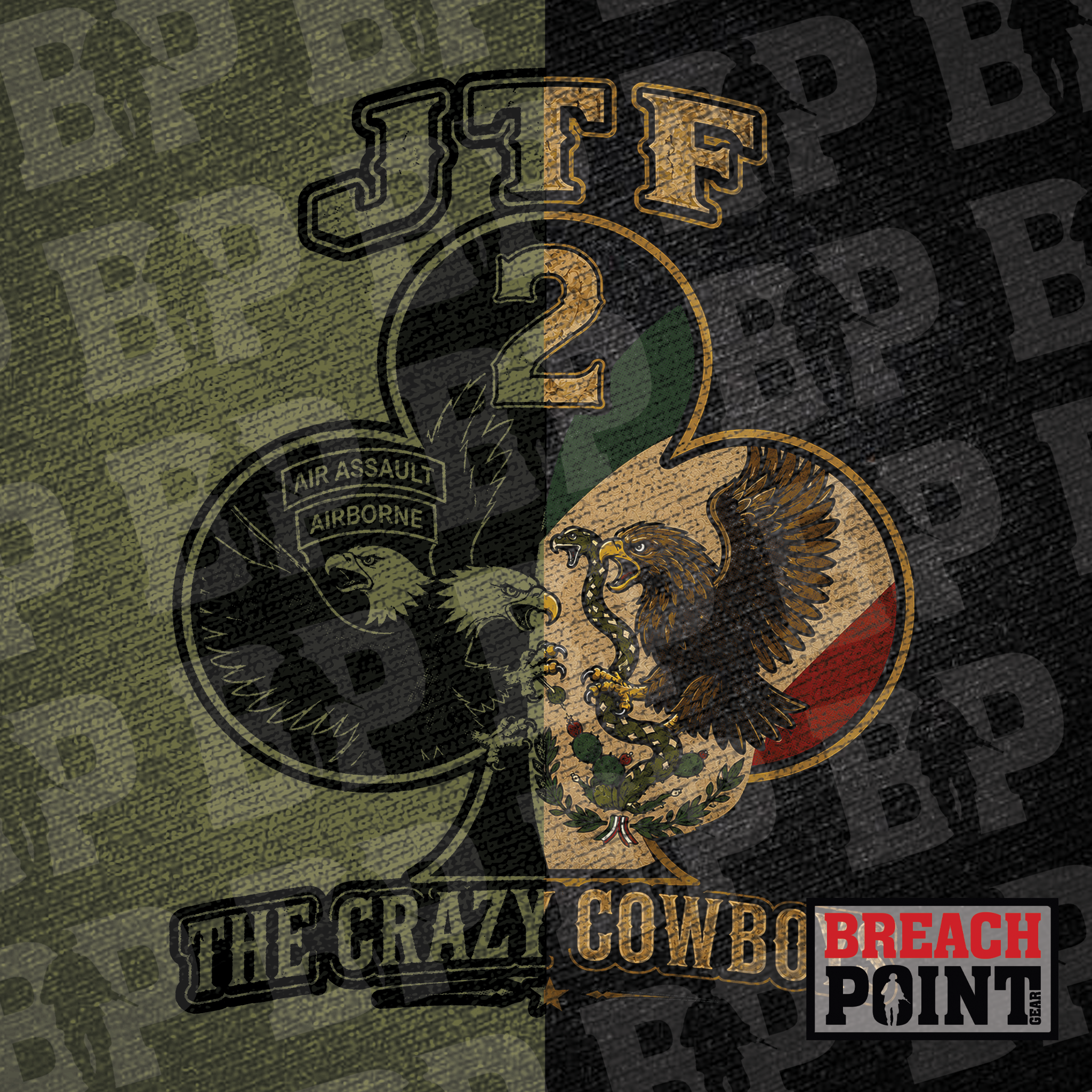 "CRAZY COWBOYS" 2/C/2-327th Infantry Regiment - Military Tee (B108-3)