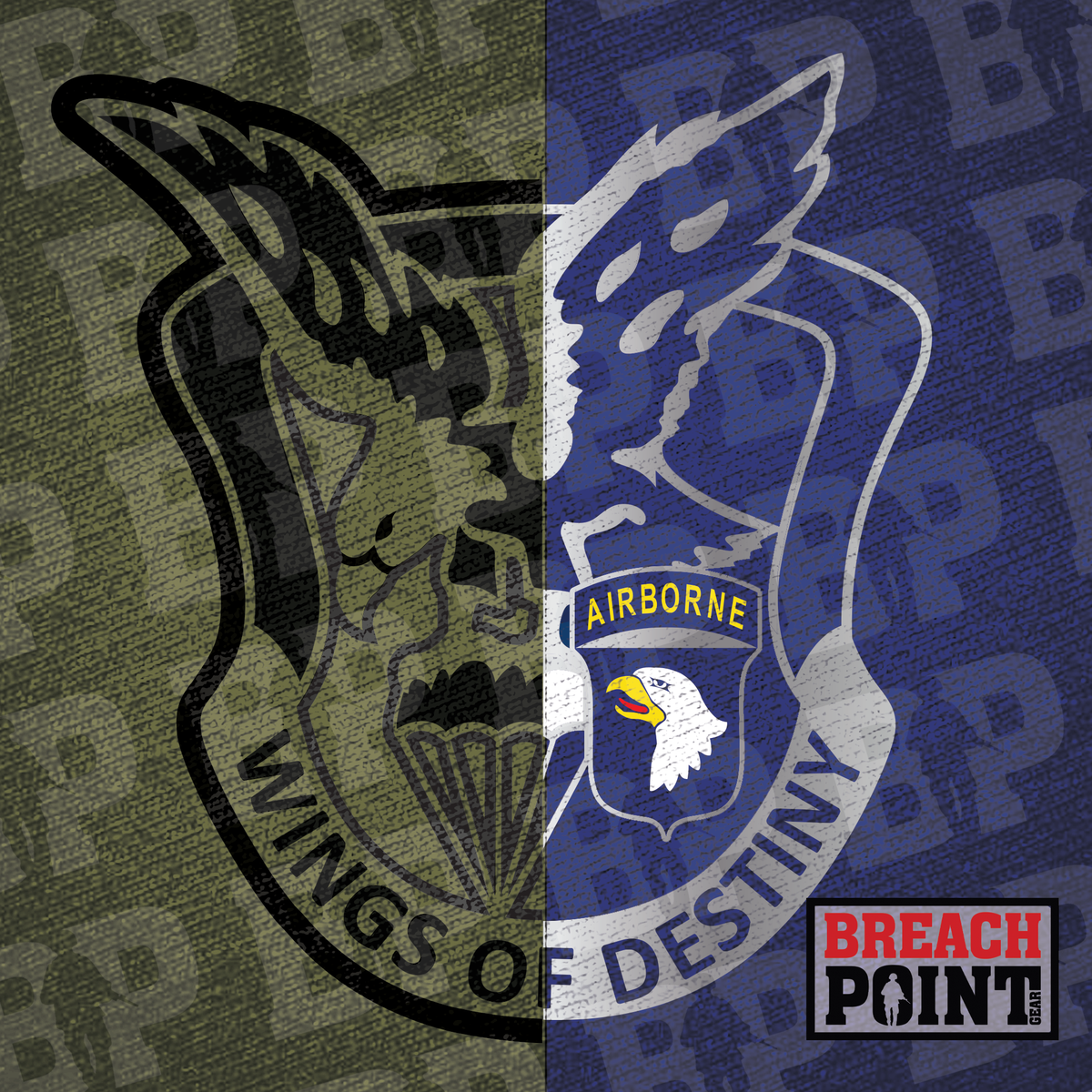 "WINGS OF DESTINY" 101st Combat Aviation Brigade - T-Shirt (A40-1)