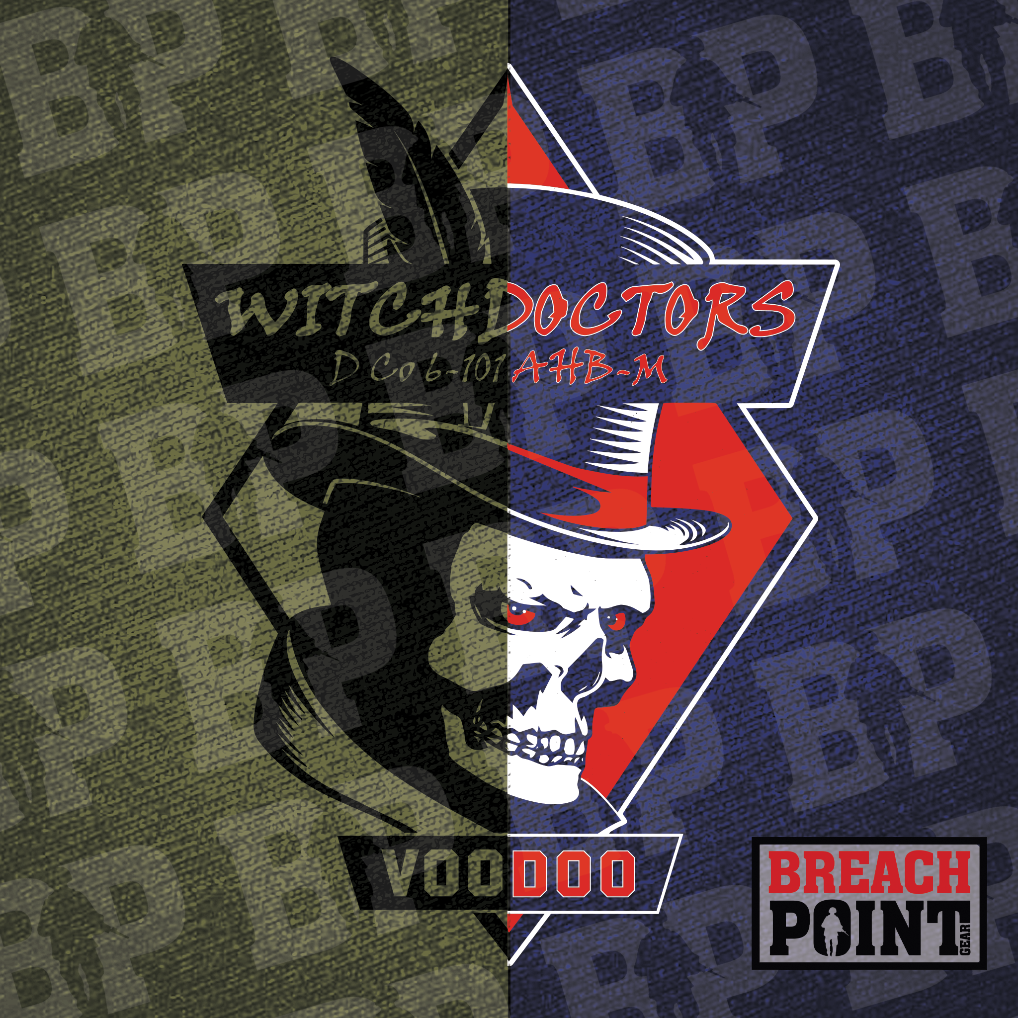 "WITCHDOCTORS" D/6-101st Combat Aviation Battalion - T-Shirt (B159-2)