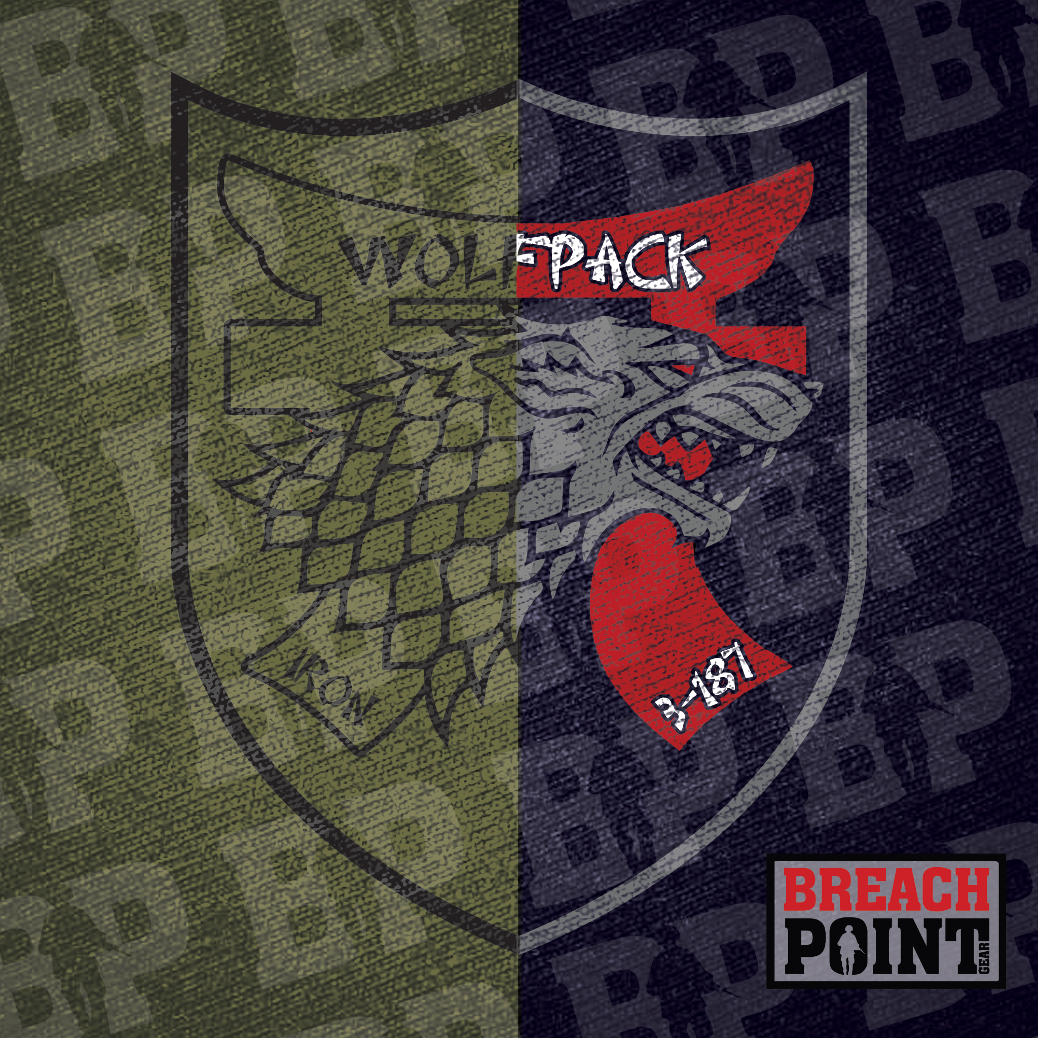 "WOLFPACK" MPC/3-187th Infantry Regiment - Hoodie (1)