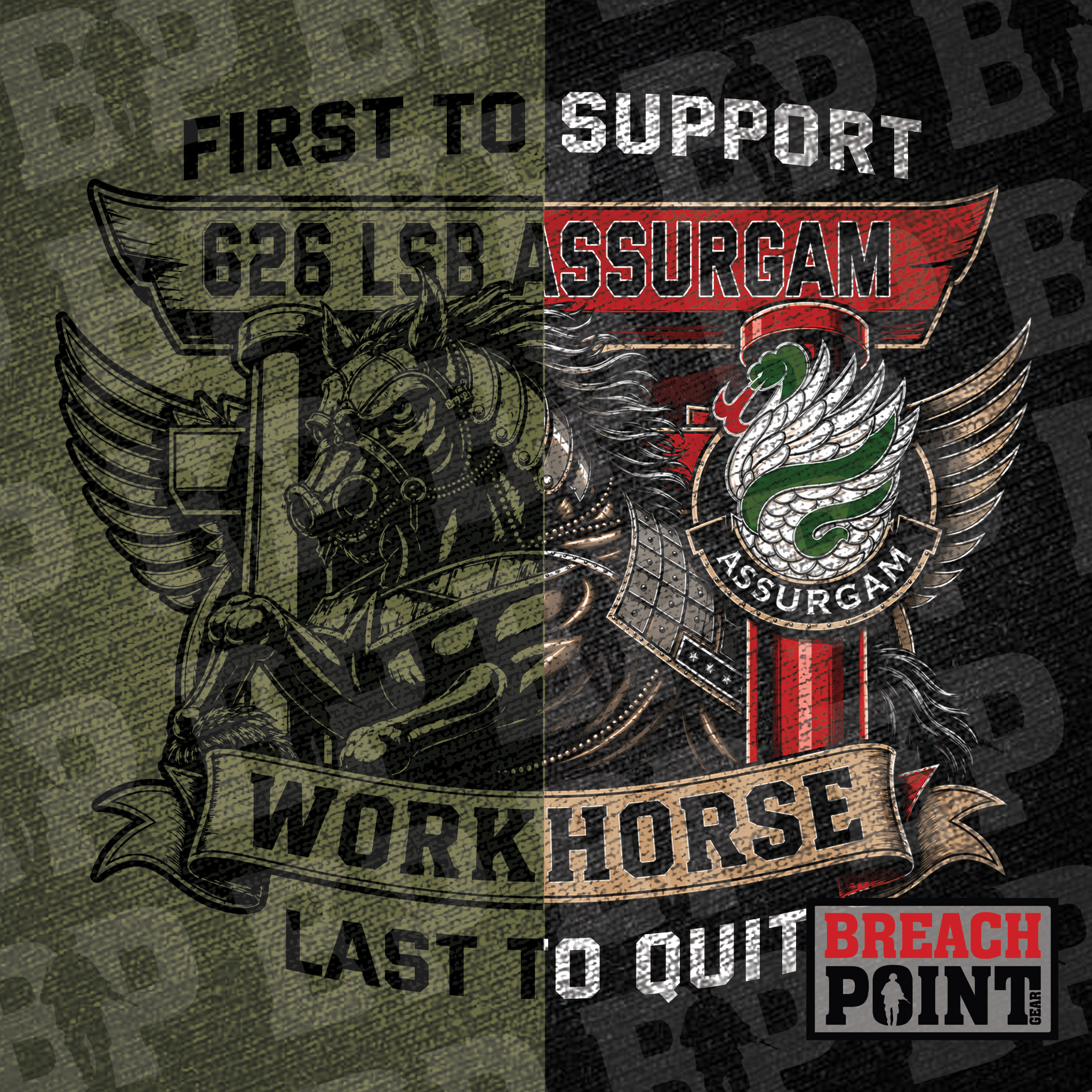 "WORKHORSE" G CLC/626th Light Support Battalion - Military Tee (B142)