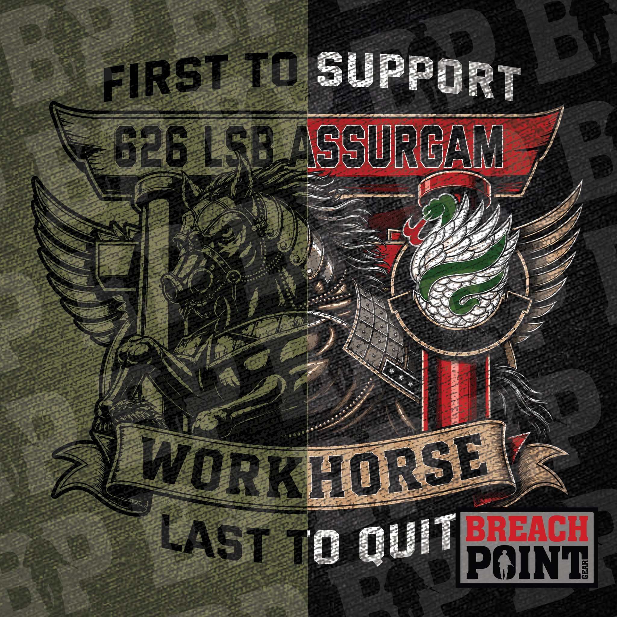 "WORKHORSE" G CLC/626th Light Support Battalion - Military Tee (B142)