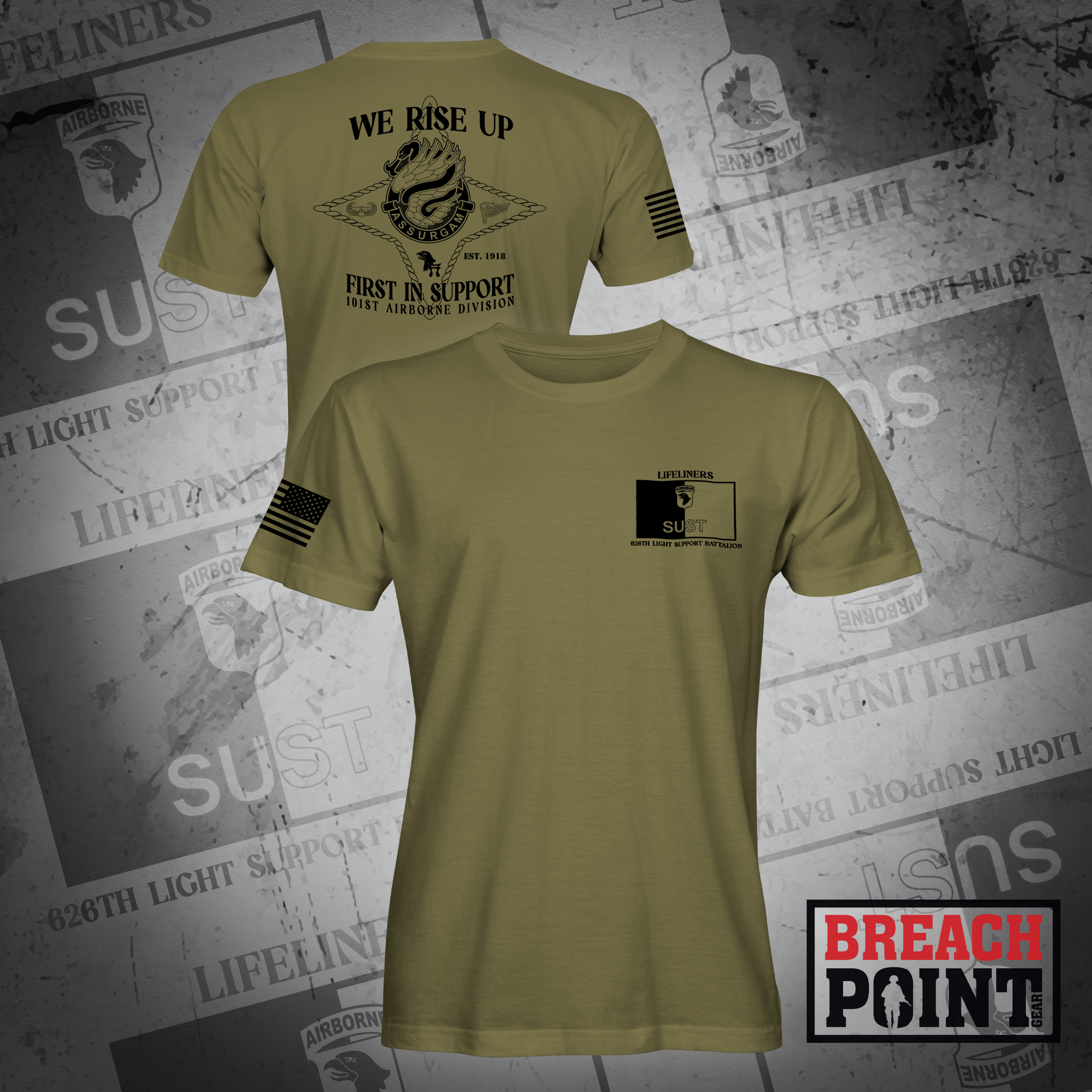 "ASSURGAM" 626th Light Support Battalion - Military Tee (A22)