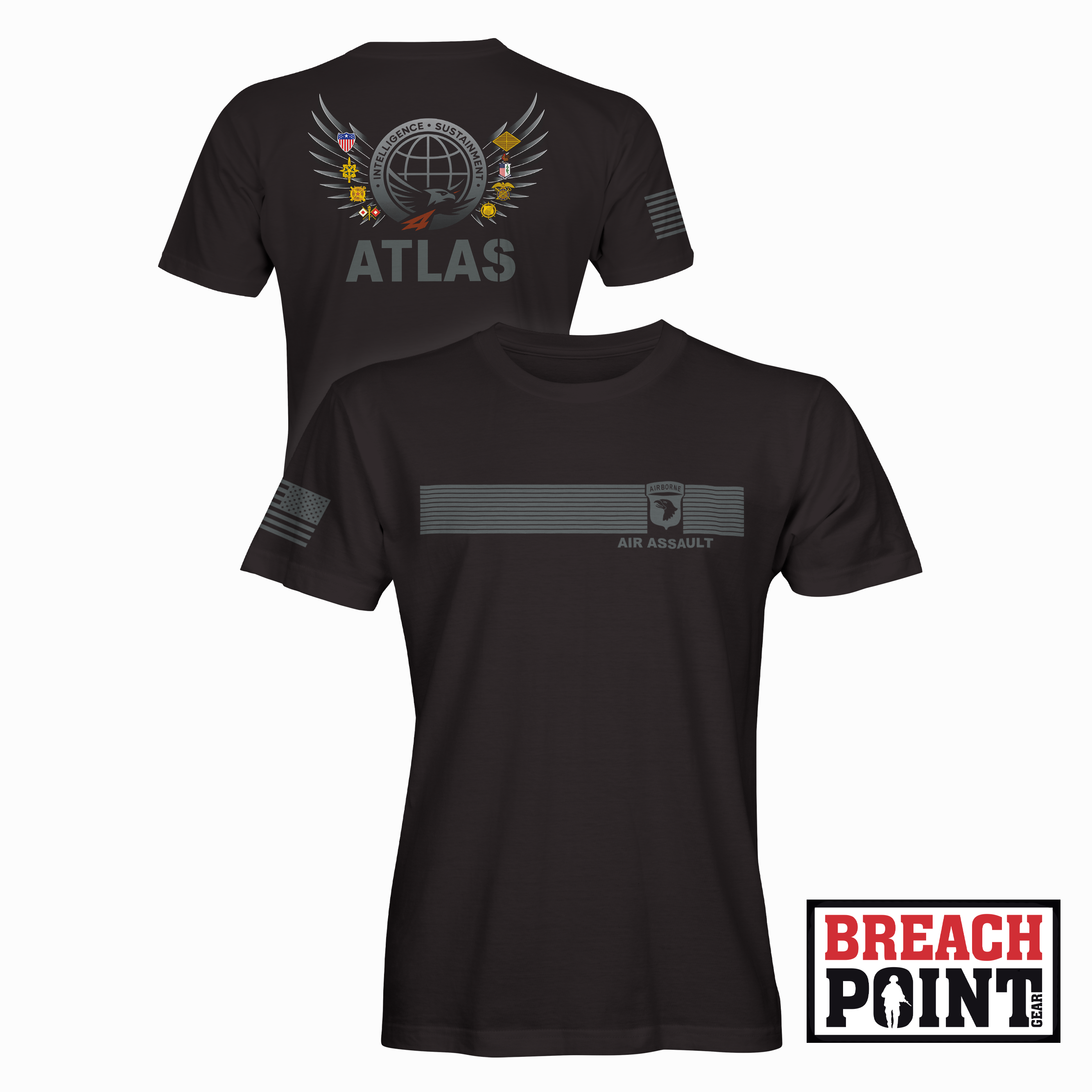 "ATLAS" I&S/Headquarters and Headquarters Battalion, 101st Airborne Division - T-Shirt (B86-3)