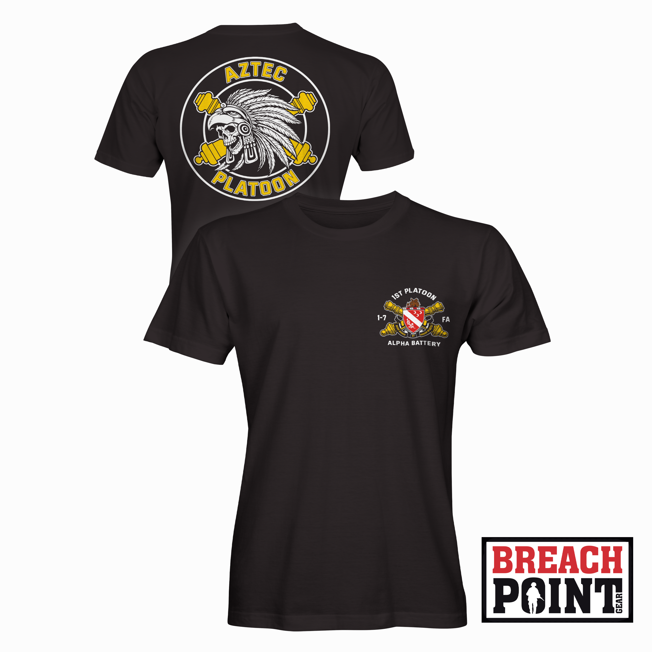 "AZTEC" 1/A/1-7th Field Artillery Regiment - T-Shirt (B158)