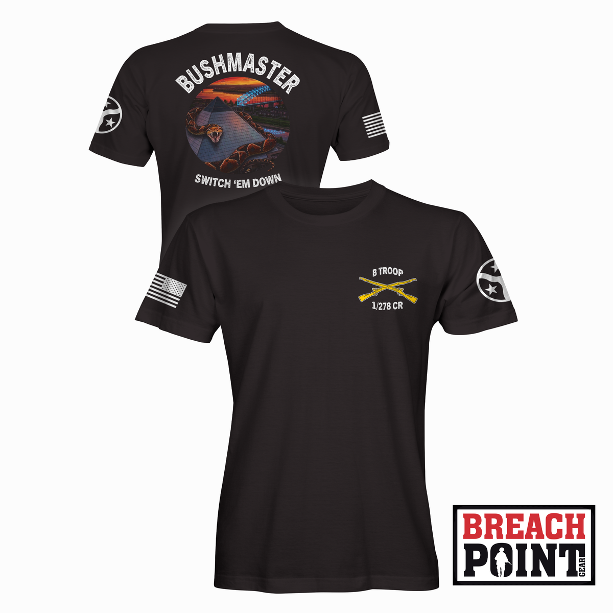 "BUSHMASTER" B/1-278th Cavalry Regiment - T-Shirt (B176-1)