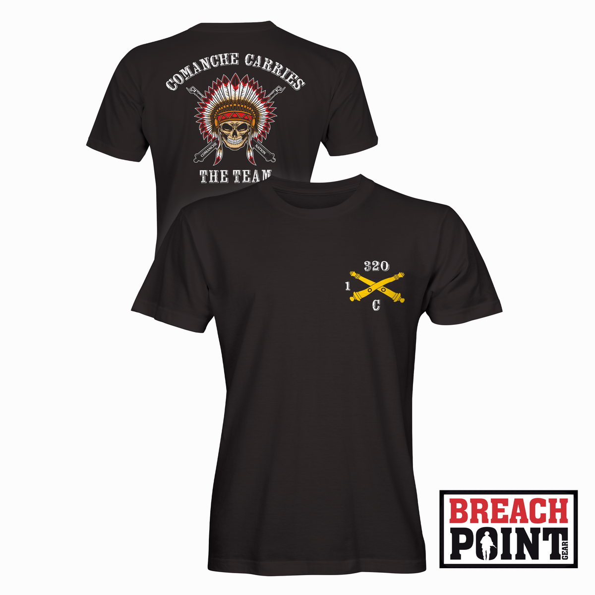 "COMANCHE" C/1-320th Field Artillery Regiment - T-Shirt (B166-1)