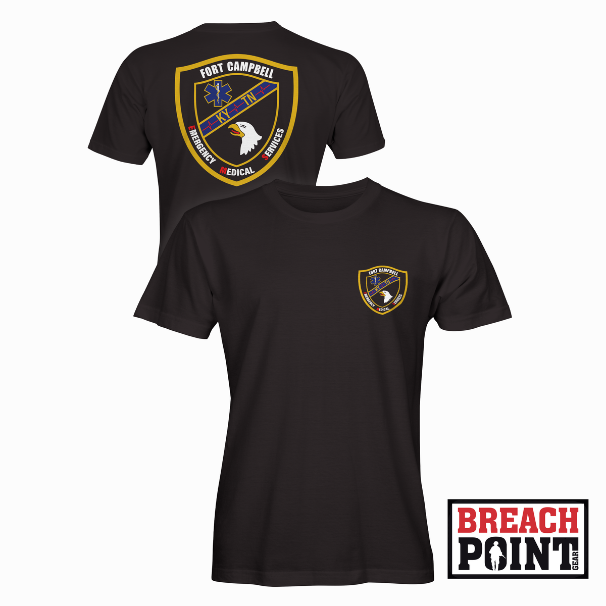 "FORT CAMPBELL EMS" EMS/Blanchfield Army Community Hospital - T-Shirt (B168-1)