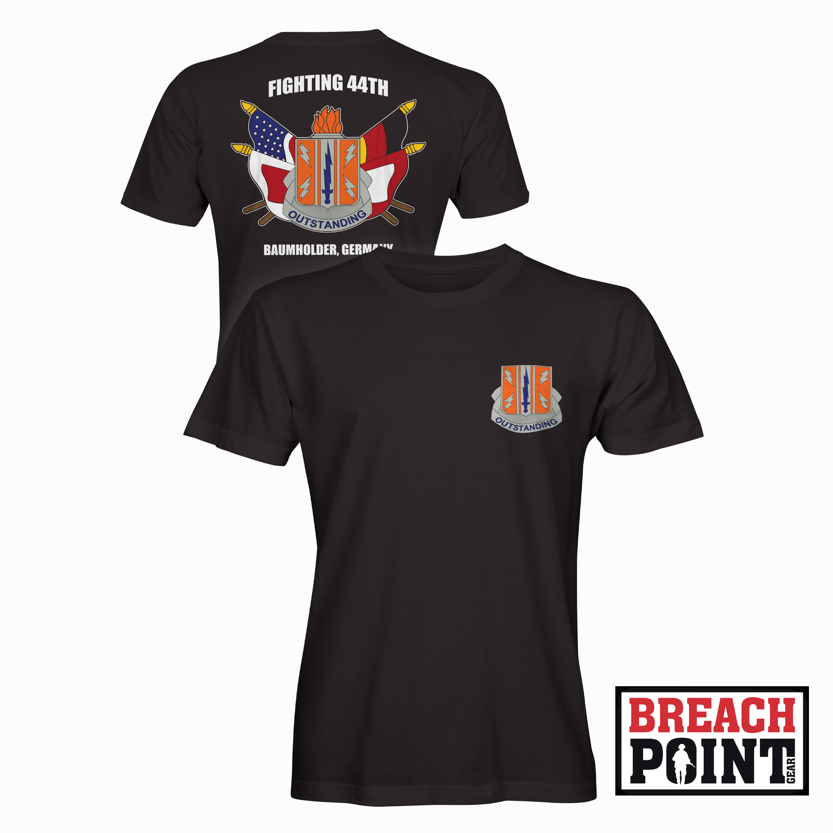 "FIGHTING 44TH" 44th Expeditionary Signal Battalion-Enhanced - T-Shirt (A37-1)