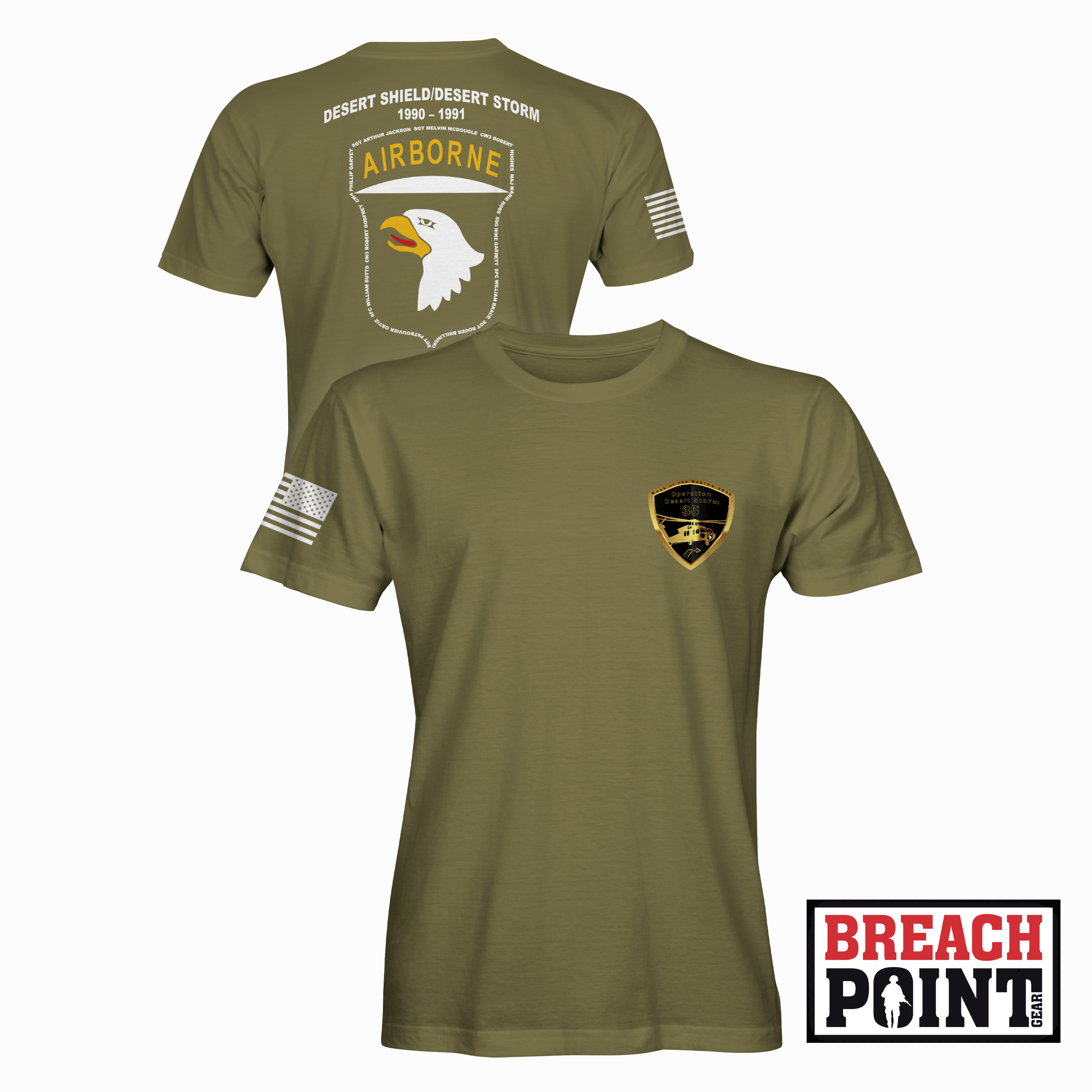 "GLADIATORS" 101 Airborne Division, Headquarters and Headquarters Battalion - Military Tee (A01-2)