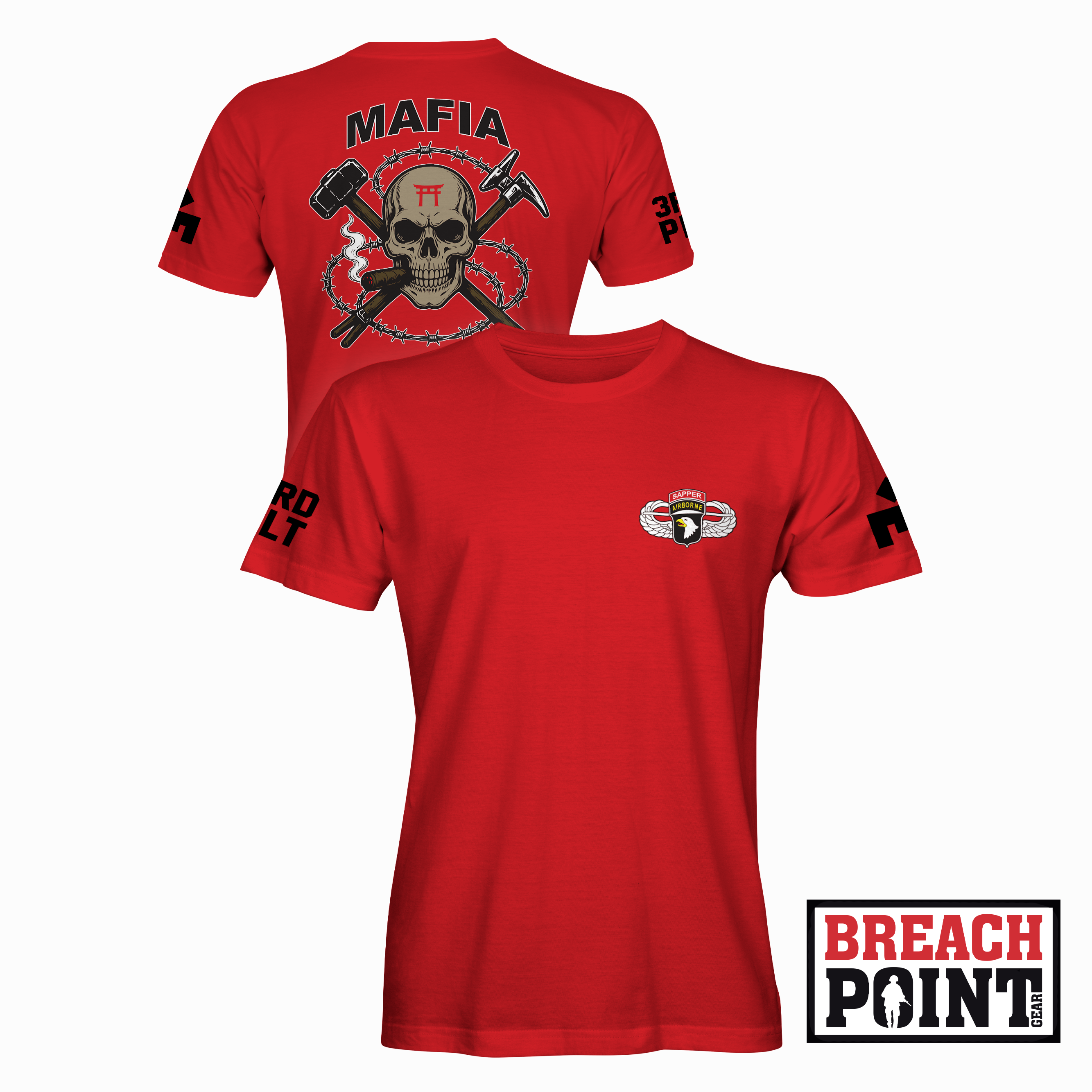 "MAFIA" 3/C CEC-I/326th Division Engineer Battalion - T-Shirt (B160-2)