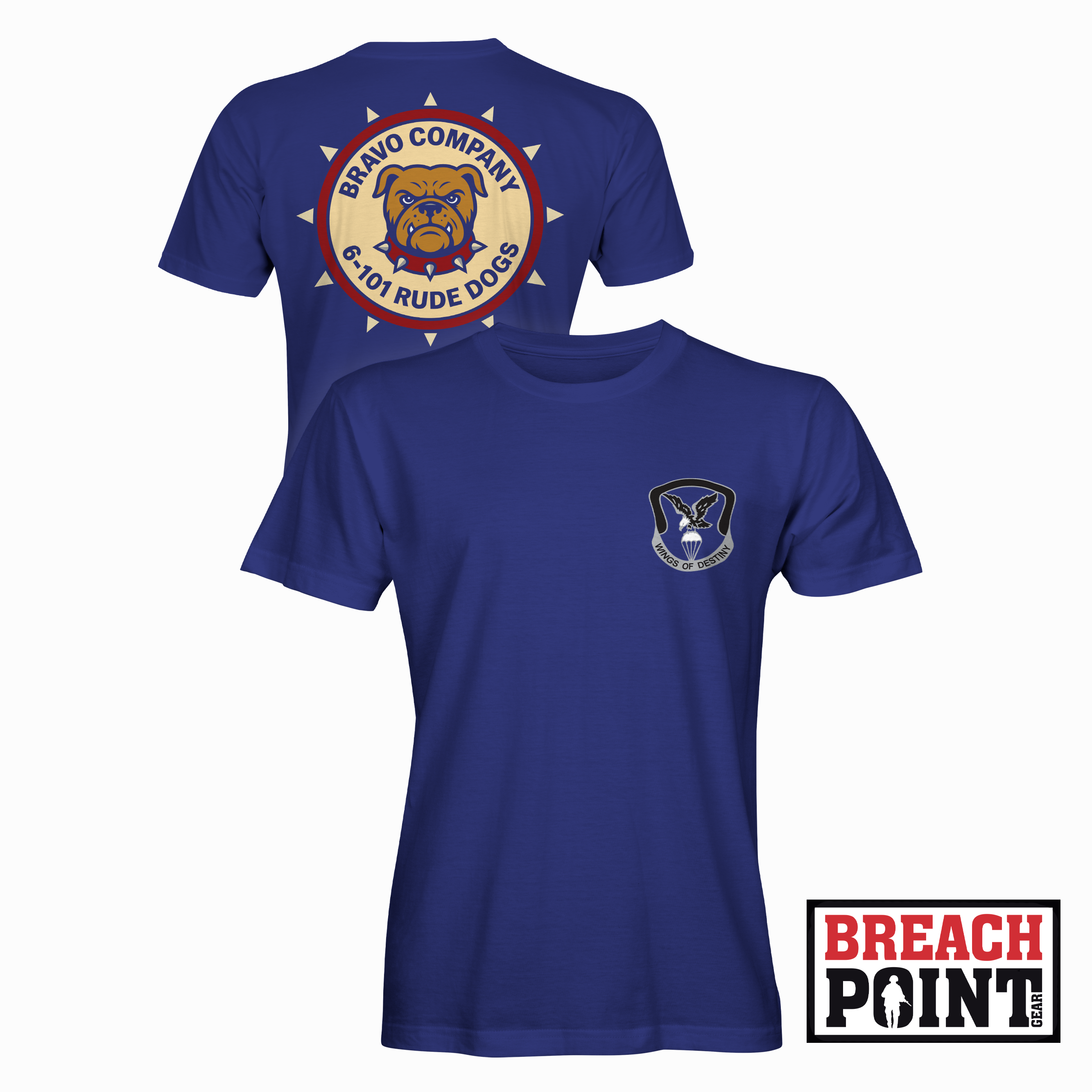 "RUDE DOGS" B/6-101st Combat Aviation Battalion - T-Shirt (B136-1)