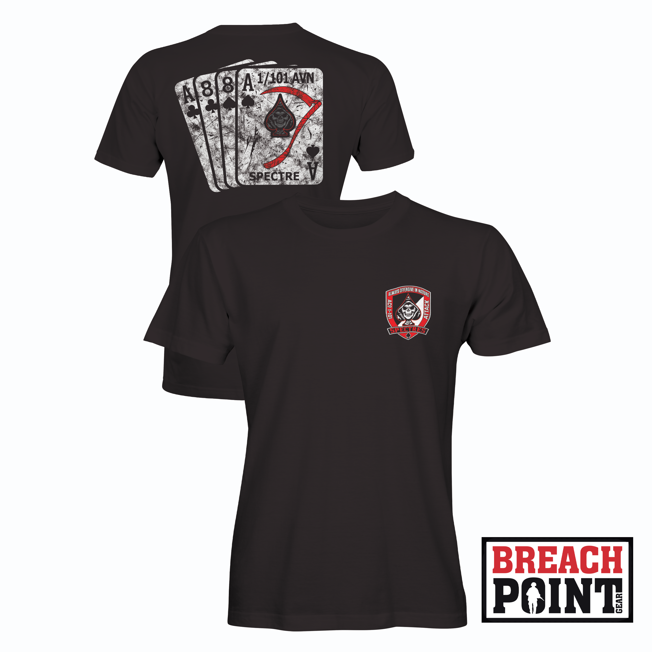 "SPECTRES" A/1-101st Combat Aviation Battalion - T-Shirt (B137-2)