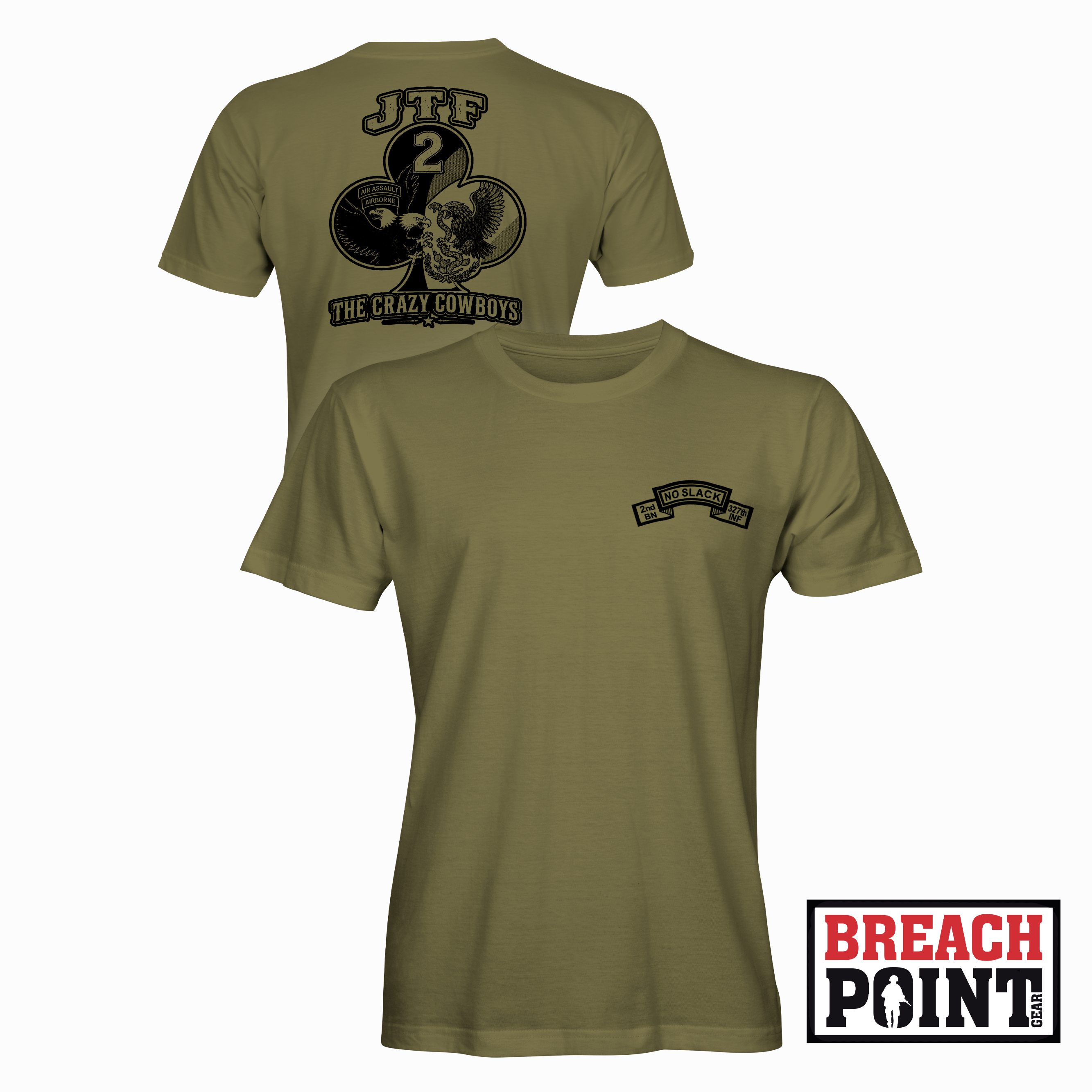 "CRAZY COWBOYS" 2/C/2-327th Infantry Regiment - Military Tee (B108-3)
