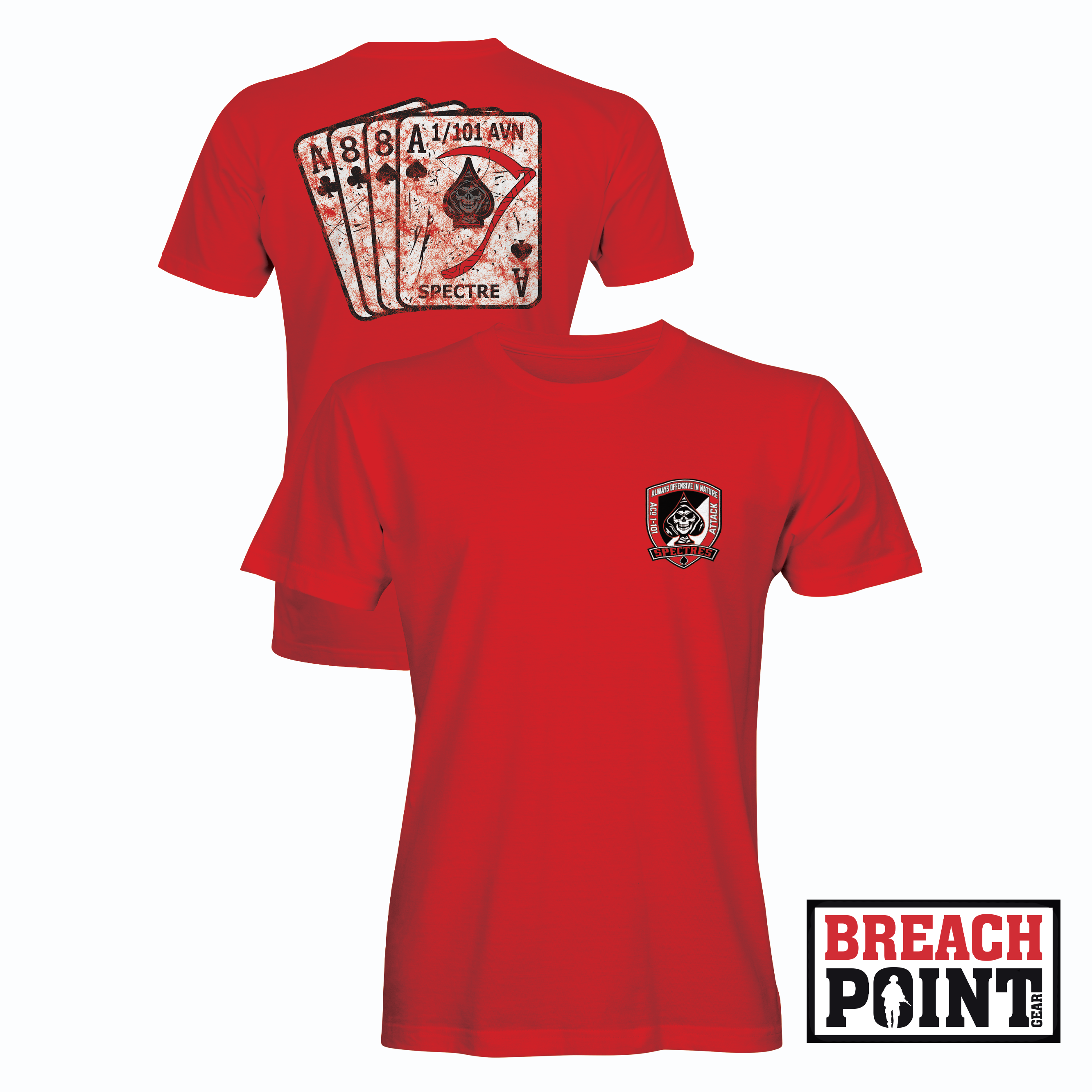 "SPECTRES" A/1-101st Combat Aviation Battalion - T-Shirt (B137-1)