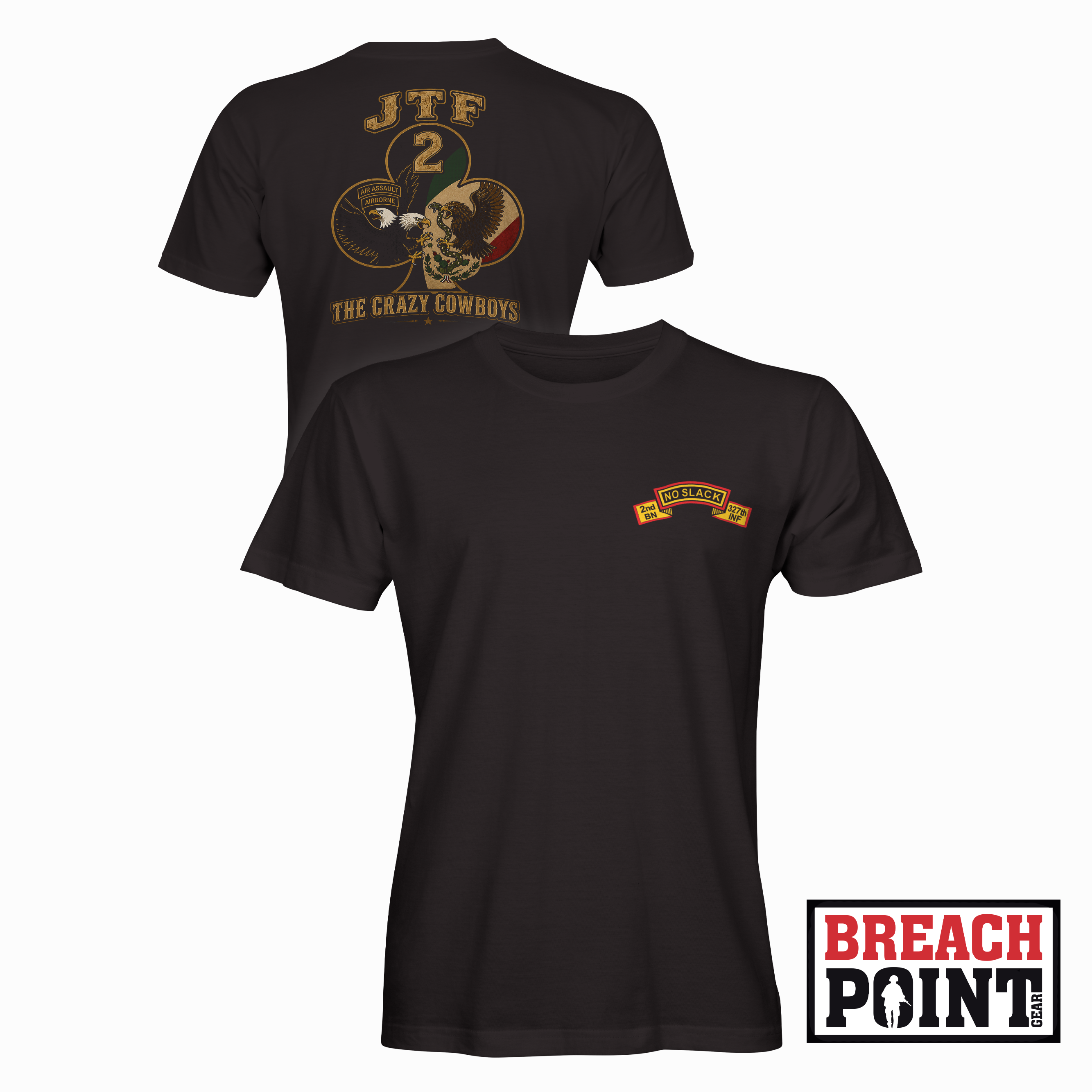 "CRAZY COWBOYS" 2/C/2-327th Infantry Regiment - T-Shirt (B108-3)