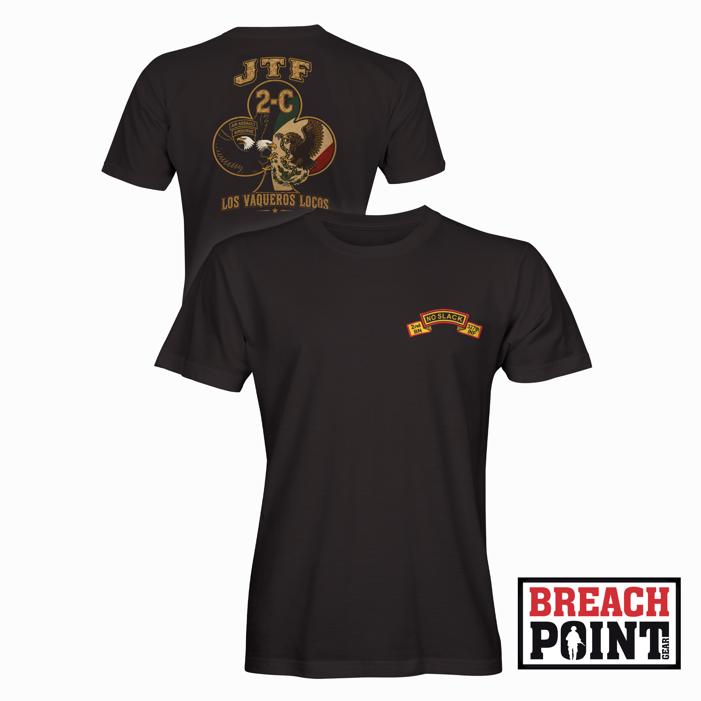 "CRAZY COWBOYS" 2/C/2-327th Infantry Regiment - T-Shirt (B108-3)