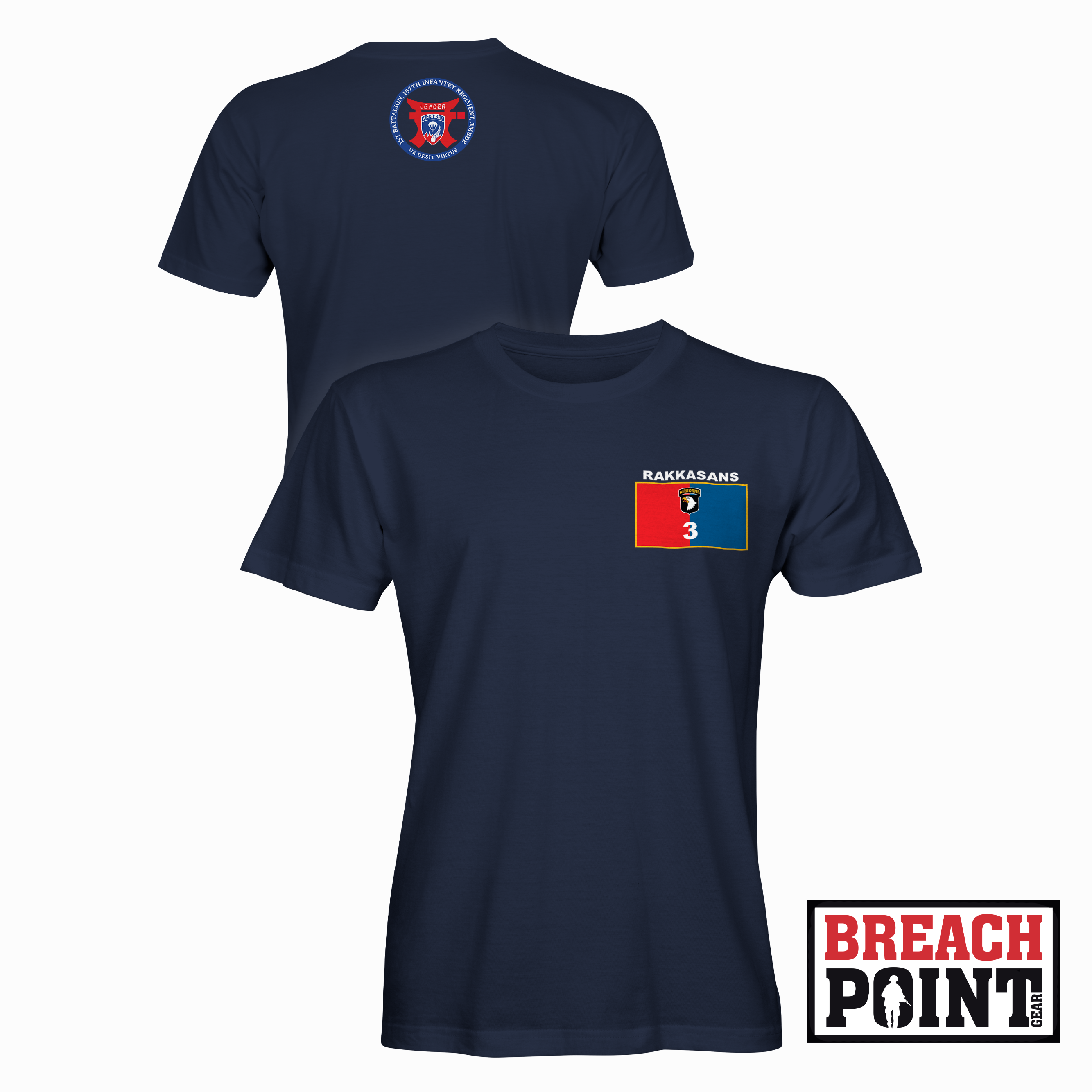 "LEADER" 1-187th Infantry Regiment - T-Shirt (A36-3)