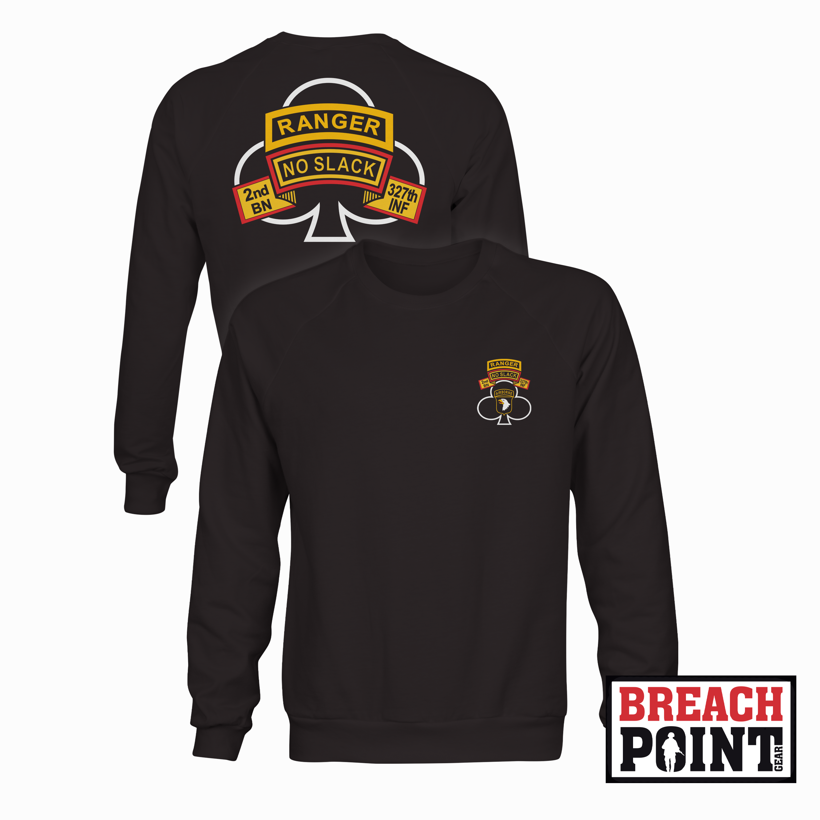 "NO SLACK" 2-327th Infantry Regiment - Sweatshirt (A12-4)