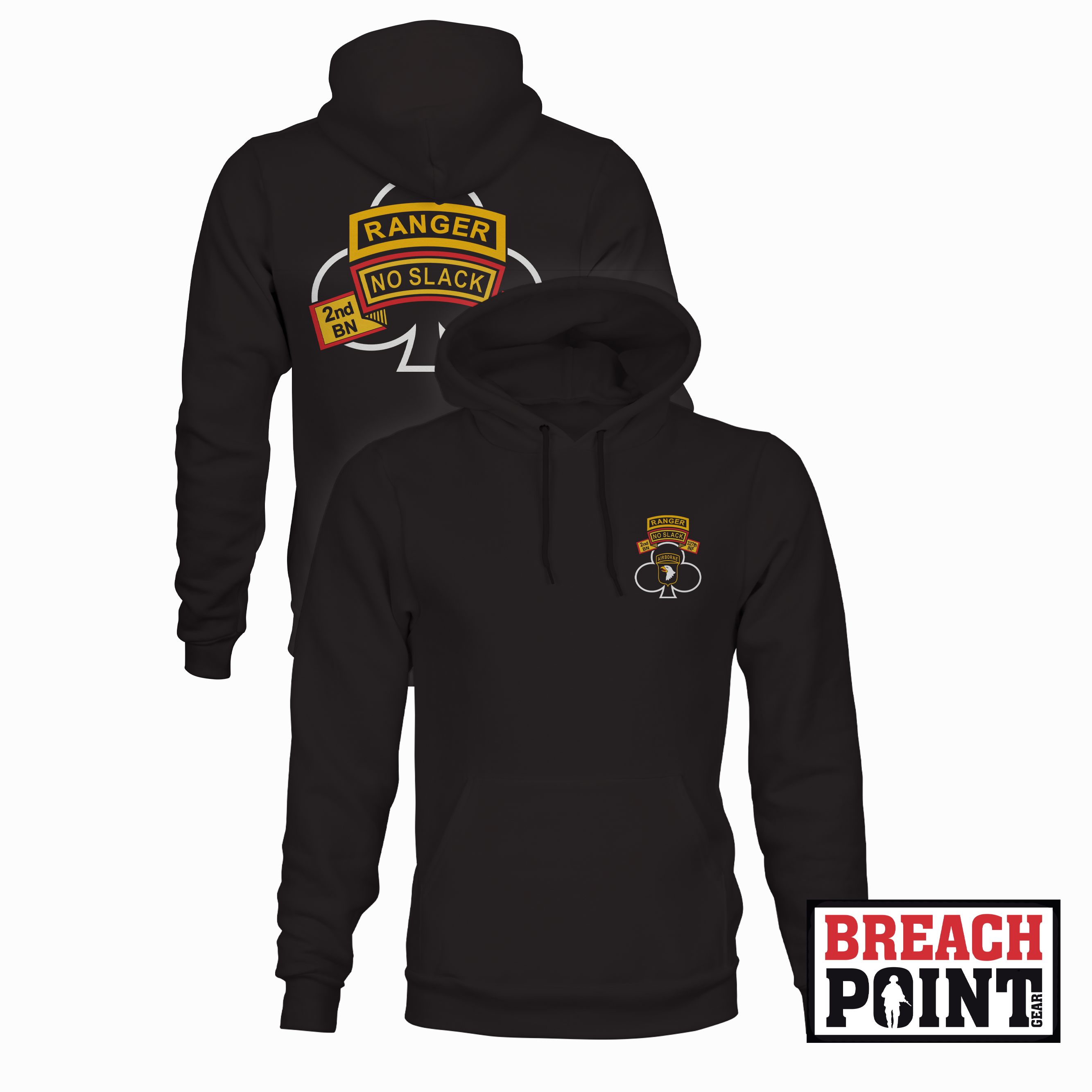 "NO SLACK" 2-327th Infantry Regiment - Hoodie (A12-4)