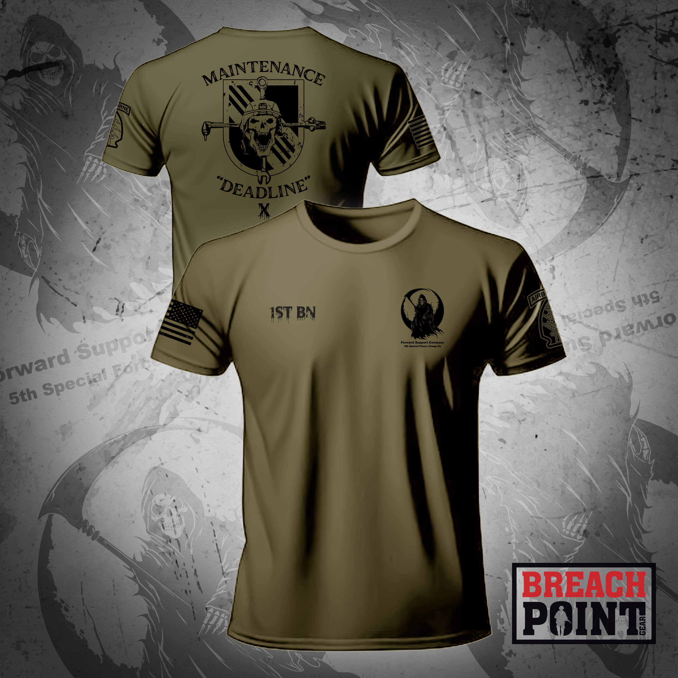 "DEADLINE" FSC/5th Group Special Forces - Military Tee
