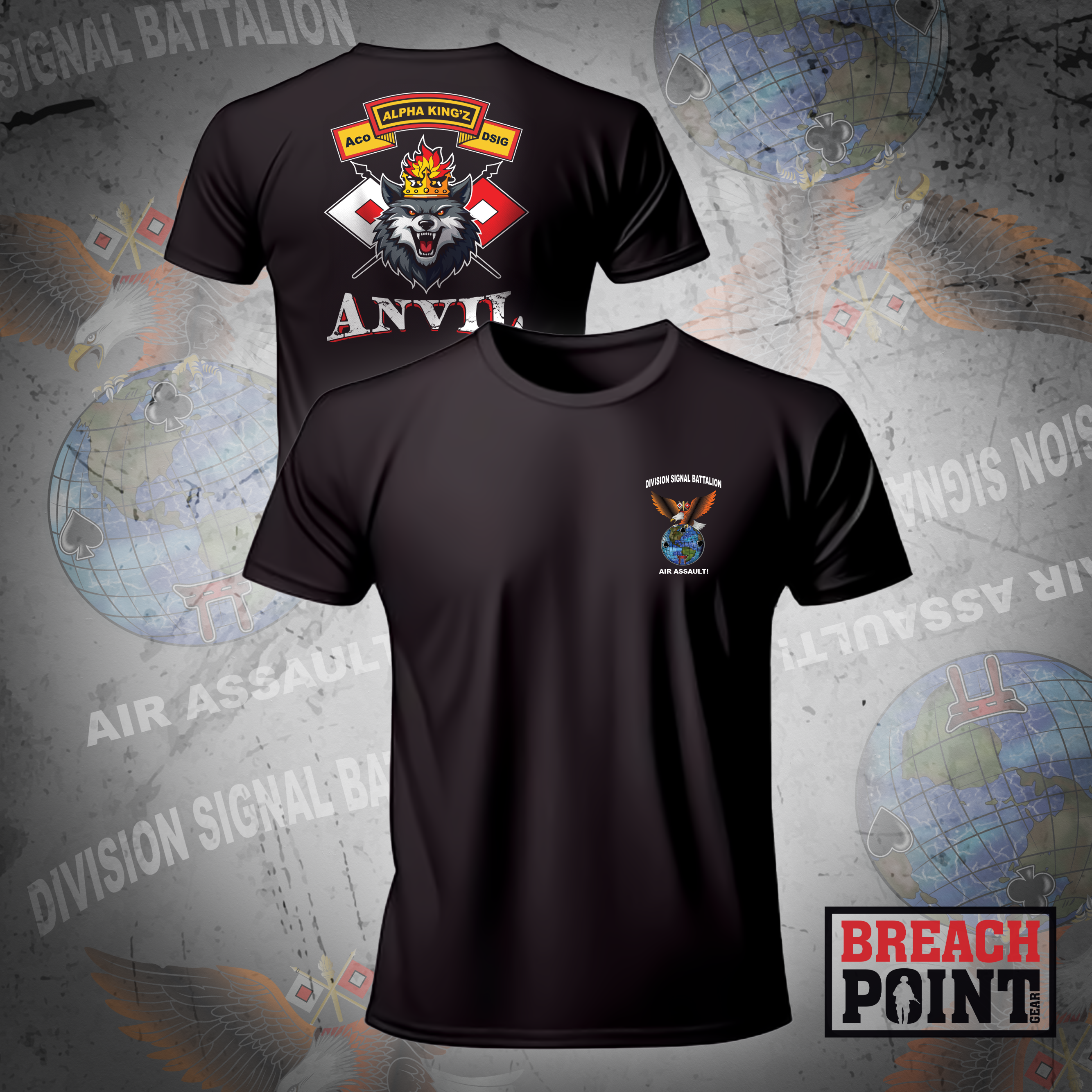 "ALPHA KINGZ" 1/1/A/101st Airborne Division Signal Battalion - T-Shirt